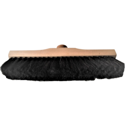 balai droit crin noir bois brut 30cm