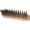 BROSSE EN ACIER MANCHE BOIS
