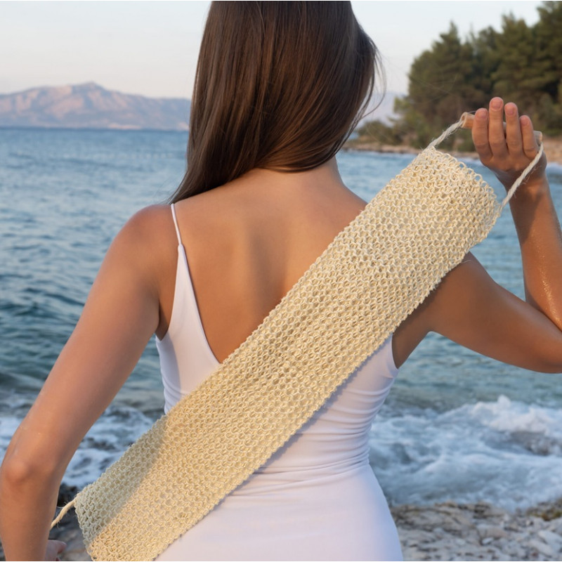 LANIERE DE MASSAGE SISAL ET TISSUS EPONGE