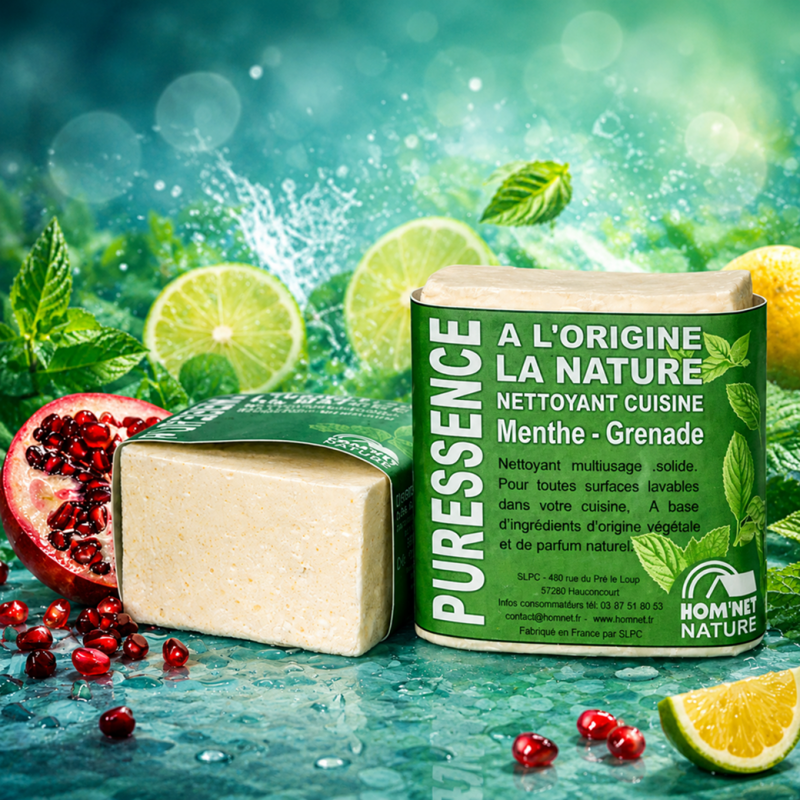 NETTOYANT SOLIDE NATUREL PUR'ESSENCE MENTHE GRENADE