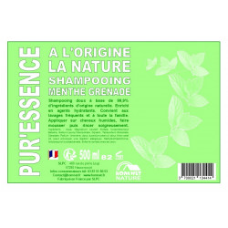 SHAMPOOING NATUREL PUR'ESSENCE MENTHE GRENADE