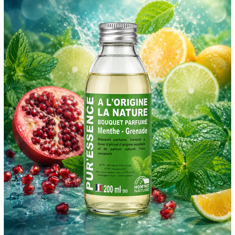 BOUQUET PARFUM NATUREL PUR'ESSENCE MENTHE GRENADE